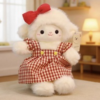 Boneka Domba Lucu Angela Baru, Boneka Mesin Cakar, Boneka untuk Anak dan Perempuan, Domba yang Menenangkan dengan Topi