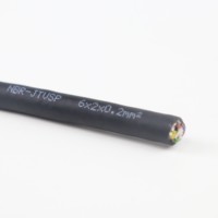 Chaîne porte-câbles industrielle ROHS CE, conducteur en cuivre, PVC 6x2x0.2mm, modèle NBR-JTVP 6x2x0.2 pour le transport d'appareils mobiles