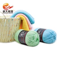 Hilo de Algodón Orgánico Reciclado al por Mayor para Tejer a Crochet, Peinado, 50g, 8 Capas, 100% Algodón