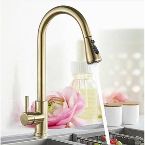 360 Robinet de Cuisine 2 voies Avec Buse Extractible, agitateur Laiton ou Nickel Brosse - Product Image 1