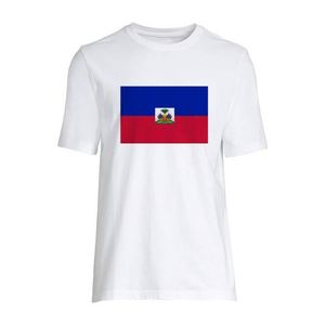 Camisetas de Verano 2026 con la Bandera Nacional de Haití, Transpirables, Unisex, de Manga Corta, Cuello Redondo, Talla Personalizada - Product Image 1