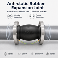 Joint d'expansion flexible en caoutchouc NBR antistatique à bride pour station de pompage d'eau municipale