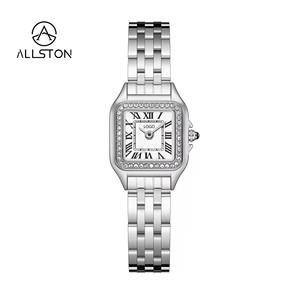 Montre à <span class=keywords><strong>quartz</strong></span> carrée dorée rétro Virtue pour femmes, style minimaliste tendance, mouvement à <span class=keywords><strong>quartz</strong></span>, logo personnalisé - Product Image 4