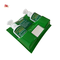 Station de lavage oculaire portable murale de classe I pour bouteilles vides, en PVC vert, manuelle, avec miroir, pour protection de sécurité en cas d'urgence, certifiée CE