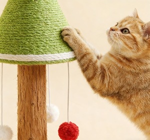 Arranhador para Gatos da Série Natalina <span class=keywords><strong>2026</strong></span>, Árvore de Natal para Gatos, Poste de Arranhar em Sisal Natural - Product Image 2