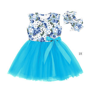 Vestido de Princesa de Tul con Lindas Flores Amarillas para Niña, Ropa Infantil, Vestidos para Niñas, Boutique, Vestido de Verano, Traje de Fiesta con Diadema de Lazo - Product Image 4