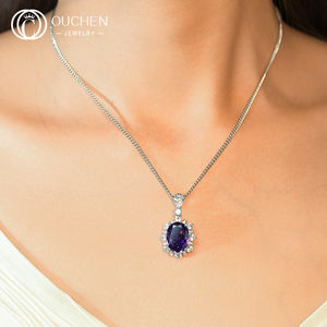 OUCHEN liontin perhiasan halus, 9k/10k/14k/18k desainer emas untuk Kalung Lab berlian tumbuh - Product Image 5