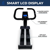 Steppeur d'escalade silencieux en acier robuste de 150 kg, pliable, avec 8 niveaux de résistance magnétique et 3 niveaux de pente pour usage domestique