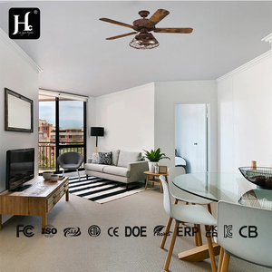 Factory wholesale 122cm indoor farmhouse <b>ceiling</b> fan with LED <b>light</b> and <b>remote</b> <b>control</b> 153 full copper metal motor air cooling - Product Image 4