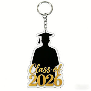 Venta al por mayor: Nuevo colgante de acrílico para llavero, regalo de recuerdo de graduación, amuleto para bolso con diseño de toga de licenciatura y birrete de doctor. - Product Image 1
