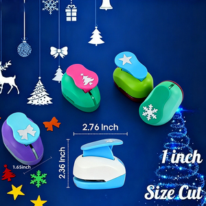 KAMEI 25 ورقة ، ثقب يدوي على شكل قلب DIY فنون عيد الميلاد شجرة الثلج لكمة - Product Image 2