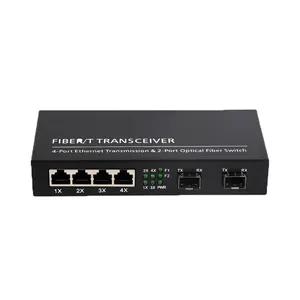 6 porte ethernet modulo switch SFP fibra ottica interruttore gigabit LC/SC porta SFP ricetrasmettitore in fibra ottica 20km