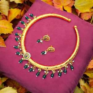 Ensemble collier ensemble de bijoux de mariage ensemble Alsi pour femmes ensemble de boucles d'oreilles ensemble plaqué or mariages fêtes anniversaires fiançailles - Product Image 3