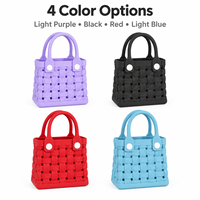 Sac fourre-tout tissé en EVA, lavable, prêt à personnaliser, léger, imperméable, pour la plage, les voyages, le rangement quotidien, style décontracté