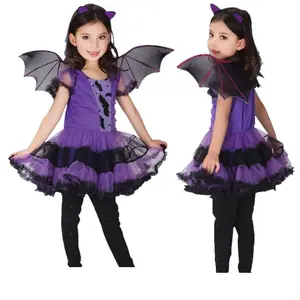 Costume d'halloween pour enfants, pour petites filles, déguisement de vampire, tenue de carnaval ou cosplay, vêtements princesse fantaisie