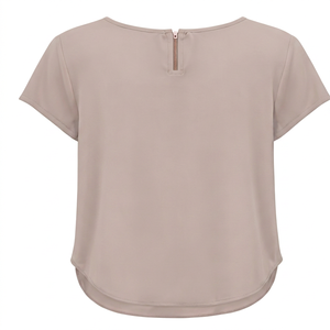 T-shirt à manches courtes pour femmes grandes tailles, de haute qualité, respirant, 100% coton, vêtements décontractés pour femmes, logo personnalisé - Product Image 3