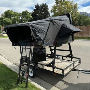 Tente de toit rigide en aluminium léger pour pick-up 4x4, pliable, pour 2 à 3 personnes, moderne, noire, installation facile - Product Image 6