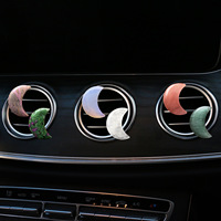 Bijou en Cristal Pierre de Lune Pince de Décoration pour Grille d'Aération de Voiture Gemme Épidote Obsidienne Cristal Porte-Bonheur Décorations d'Intérieur de Voiture