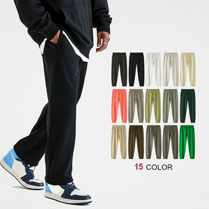 Toptan 400 gram ağır Unisex kalın Terry <span class=keywords><strong>Sweatpants</strong></span> yüksek kalite özel logo 100 pamuk <span class=keywords><strong>Sweatpants</strong></span> - Product Image 1