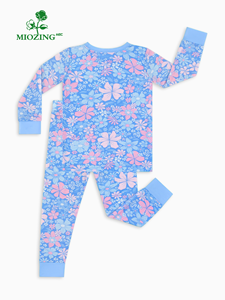 Miozing <span class=keywords><strong>Ropa</strong></span> Floral para Bebés, Conjuntos de Pijamas de Manga Larga, Pijamas Personalizadas para Bebés, <span class=keywords><strong>Ropa</strong></span> de Bebé OEM, <span class=keywords><strong>Ropa</strong></span> de Dormir para Bebés con MOQ Bajo - Product Image 2