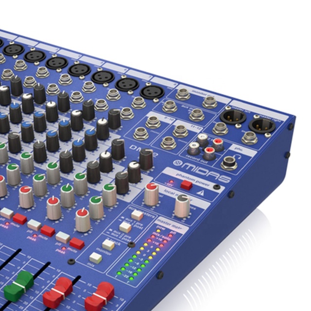 Midas DM12 12-Channel Analog Mixer Pa System Music Equipment with MIDAS Microphone Preamplifiers