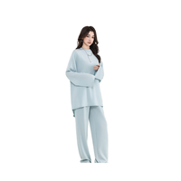 Ensemble haut et pantalon pour femmes musulmanes LIGNES en tissu de lin naturel personnalisé, chemise à manches à pompons vintage, pantalon assorti pour femmes musulmanes