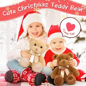 MorisMos, коричневые/коричневые плюшевые мишки «Я люблю тебя», 2 упаковки, объемные плюшевые мягкие животные, милый детский душ, подарок на День Святого Валентина/Декор для девочек - Product Image 2