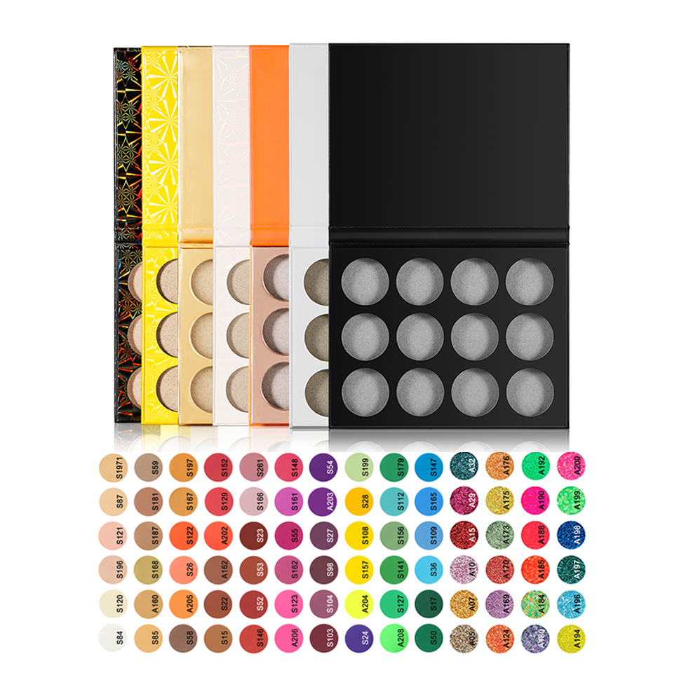 Custom Pop Color Empty Eye Shadow Palette, Makeup, Private Label, DIY Eyeshadow