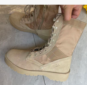 Bottes de désert en cuir de vache TSB15 USA LAMAI LAMAL avec fermeture éclair latérale, pas chères, fabriquées en Chine, bottes d'entraînement pour hommes, marques EMBOSS, légères. - Product Image 2