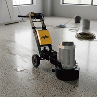 Meilleures ventes : Meuleuse à béton manuelle 280 mm avec moteur et boîte de vitesses, haute efficacité, machine à poncer les sols à pousser à la main