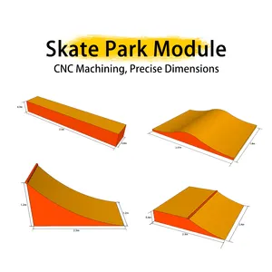 Rampa di skateboard grind mini rampe skate park coperta legno superficie skateboard rampa portatile in legno half pipe