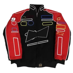 Giacca Plus-size Personalizzabile Stile Retrò Pufferfish F1 Racing Car, Morbida e Casual 4XL, Bomber Trapuntato Traspirante - Product Image 2