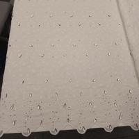 Tissu en dentelle suisse blanche avec strass et voile de cristal, broderie en dentelle, applique en dentelle, motif en dentelle, tissu en dentelle guipure