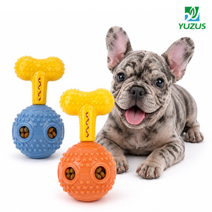 <span class=keywords><strong>Jouet</strong></span> interactif <span class=keywords><strong>pour</strong></span> chat et <span class=keywords><strong>chien</strong></span> en silicone avec poignée texturée, puzzle alimentaire, anti-ennui, balle à friandises détachable <span class=keywords><strong>pour</strong></span> <span class=keywords><strong>chien</strong></span> - Product Image 1