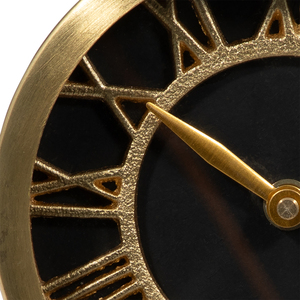 Metal Desk <b>Clock</b> Black Face Gold <b>Roman</b> Numerals Small Table <b>Clock</b> For Home Office Decor - Product Image 5