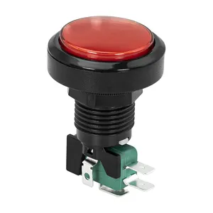 Round 12 Volt Led Arcade Buttons Plastic Game Machine Push Button Momentary Arcade Switch for Fish Arcade Machine