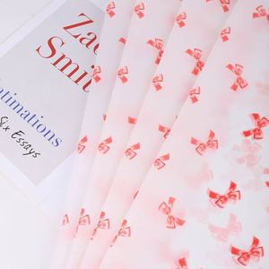 Papier d'emballage mat floral imperméable à motif nœud, directement de l'usine, fournitures pour fleuristes pour emballage cadeau - Product Image 6