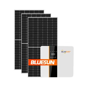 Bluesun 3kw 5kw 10kw อินเวอร์เตอร์ไฮบริดพลังงานแสงอาทิตย์ระบบผลิตพลังงานลมสำหรับบ้าน