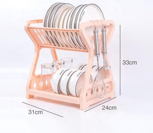 Estante Escurridor de Platos y Tazones al por Mayor, Soporte de Secado de Doble Capa para Fregadero y Encimera de Cocina en Venta - Product Image 6