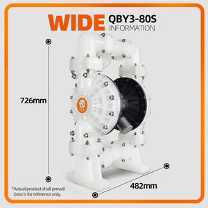 GODO QBY3-80S Manufacturer Pneumatic Diaphragm Acid <b>Pump</b> Waste Water Transfer AODD <b>Air</b> - Product Image 6