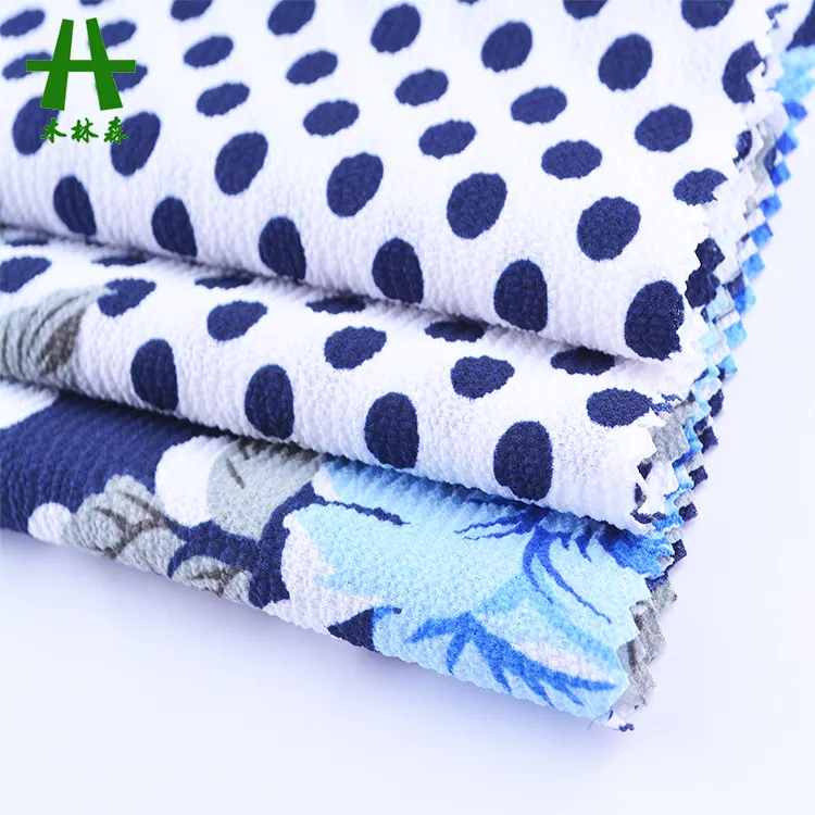 Mulinsen tekstil Dubai Pazarı Kadife Saten Dokuma Polyester CDC 4 Yollu Streç Kabarcık şifon jorjet kumaş