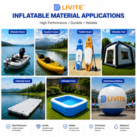 Bâche en PVC tissé personnalisable, poids moyen, imperméable et antistatique pour bateaux gonflables et quais