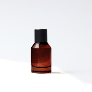50ml Stock Amber Color Luxury <b>Empty</b> Cylinder Perfume <b>Spray</b> Glass <b>Bottle</b> With Black Cap - Product Image 3