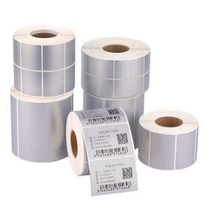 Etiqueta adesiva de código de barras, etiqueta de código de barras personalizada de prata fosca, resistente ao calor, etiqueta de multicamadas à prova d' água - Product Image 1