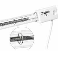 Lampe chauffante infrarouge en verre de quartz pour préformes PET, chauffage industriel 780mm 240V 2000W pour pièces de rechange de machines de soufflage automatiques