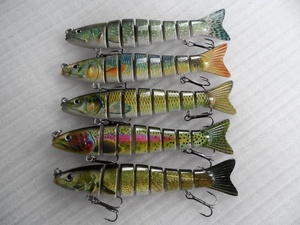 Vente en gros de leurres en vrac leurres directs pour la pêche en eau douce à la truite appâts nageurs segmentés leurre de pêche <span class=keywords><strong>artificiel</strong></span> prix bon marché - Product Image 2