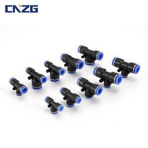 Conector Rápido Tipo T PE-8-10-12-16, Conector Neumático de Plástico y Latón para Compresor de Aire y Conector de Manguera - Product Image 3