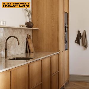 Muebles <span class=keywords><strong>de</strong></span> Cocina Japandi, Gabinetes <span class=keywords><strong>de</strong></span> Cocina Personalizados <span class=keywords><strong>de</strong></span> Madera <span class=keywords><strong>de</strong></span> Roble Blanco con Chapa <span class=keywords><strong>de</strong></span> Madera, Isla <span class=keywords><strong>de</strong></span> Cocina Acanalado con Cajón <span class=keywords><strong>de</strong></span> Cola <span class=keywords><strong>de</strong></span> Milano - Product Image 3