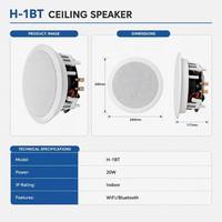 Altavoz de Techo Wi-Fi, Apto para Apartamentos, Oficinas, Bares y Tiendas, Rejilla Magnética, Conexión Bluetooth Personalizable, HDMI