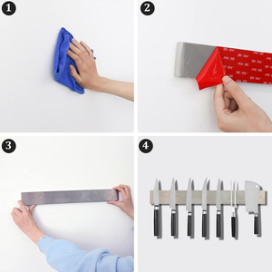 <span class=keywords><strong>Porte</strong></span>-<span class=keywords><strong>couteau</strong></span> magnétique sans perçage <span class=keywords><strong>Porte</strong></span>-<span class=keywords><strong>couteau</strong></span> magnétique en acier inoxydable de 16 pouces et 18 pouces avec ruban <span class=keywords><strong>adhésif</strong></span> 3M pour la cuisine - Product Image 6